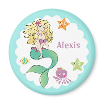 Cute Little Mermaid Fridge Magnets