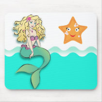 Cute Little Mermaid Mousepad