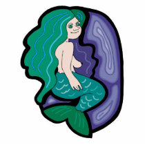cute little mermaid photo sculptures