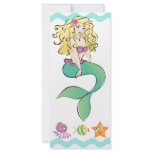 Cute Little Mermaid Rack Card Template