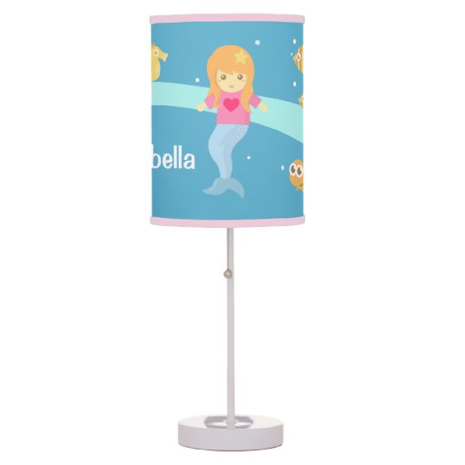 Cute Little Mermaid Sea Creatures Girls Room Desk Lamp Zazzle