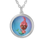 Cute Little Mermaid with Pink Hair Necklaces