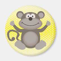 Cute Little Monkey Refrigerator Magnet
