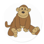 Cute Little Monkey Sticker