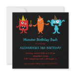 CUTE Little Monster Bash Birthday Party Invite