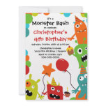 CUTE Little Monster Bash Birthday Party Custom Invites