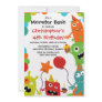 CUTE Little Monster Bash Birthday Party Custom Invites CUTE Little Monster Bash Birthday Party Custom Invites