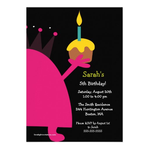Cute Little Monster Kids Birthday Party Invite
