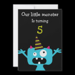 Cute Little Monster Kids Birthday Party Invite