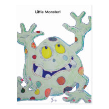 Cute Little Monster Post Cards