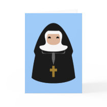 Cute Little Nuns Greeting Card