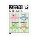 Cute Little Owls. postage