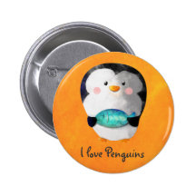 Cute Little Penguin Buttons