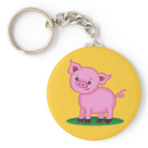 Cute Little Pig Keychain