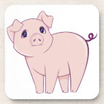 Cute Little Piggy Art cork coasters