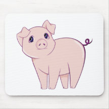 Cute Little Piggy Art Mouse Pad