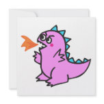 cute little pink fire dragon monster custom announcements