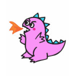 cute little pink fire dragon monster t-shirts