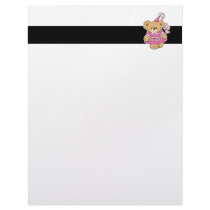 Cute Little Pink Princess Bear Letterhead Template