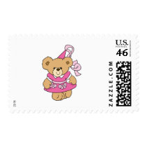 Cute Little Pink Princess Bear Stamp