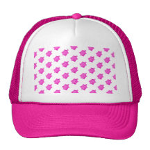 Cute Little Pink Turtle Pattern Mesh Hat