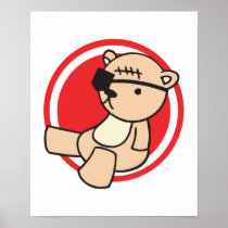 cute little pirate bear print