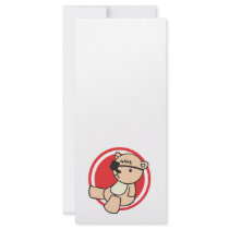 cute little pirate bear full color rack card