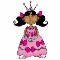 Cute little princess (black hair) photo cutout