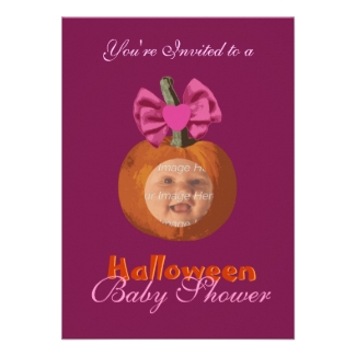 Cute Little Pumpkin Baby Shower Invitations