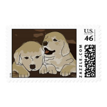 Cute Little Puppies postage by abstractor Cute Little Puppies postage