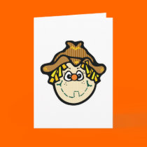 cute little scarecrow face cards