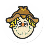 cute little scarecrow face stickers