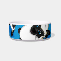 Cute Little Siamese Cat Pet Bowl