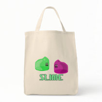cute little slime tote bags