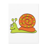 cute little snail postcard