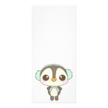 cute little snow day penguin cartoon custom rack card