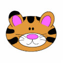 Cute Little Tiger Face photo sculptures