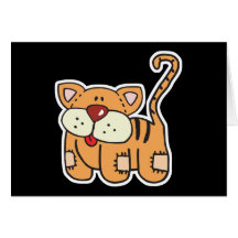 cute little tiger greeting card