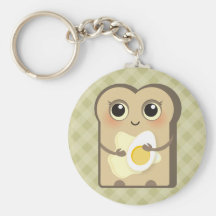 Cute Little Toast - Butter and Egg Keychain