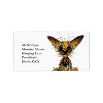 Cute little toy dog address label
