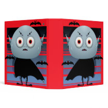 Cute Little Vampire Red Notebook binders