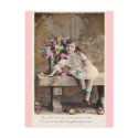 Cute Little Victorian French Girl postcard by Rainbows4all Cute Little Victorian French Girl postcard