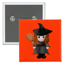 Cute Little Witch buttons