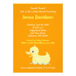 Cute Little Yellow Duck Baby Shower Invitation