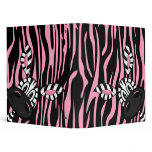 Cute Little Zebra Black and Pink Binder