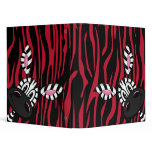 Cute Little Zebra Black and Red Binder