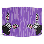 Cute Little Zebra Purple Binder