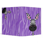 Cute Little Zebra Purple Binder