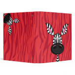 Cute Little Zebra Red Binder