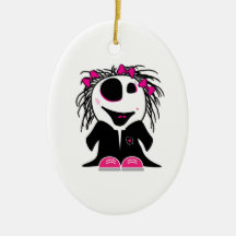 cute little zombie girly ornaments